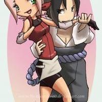 Chibi Sakura and Sasuke